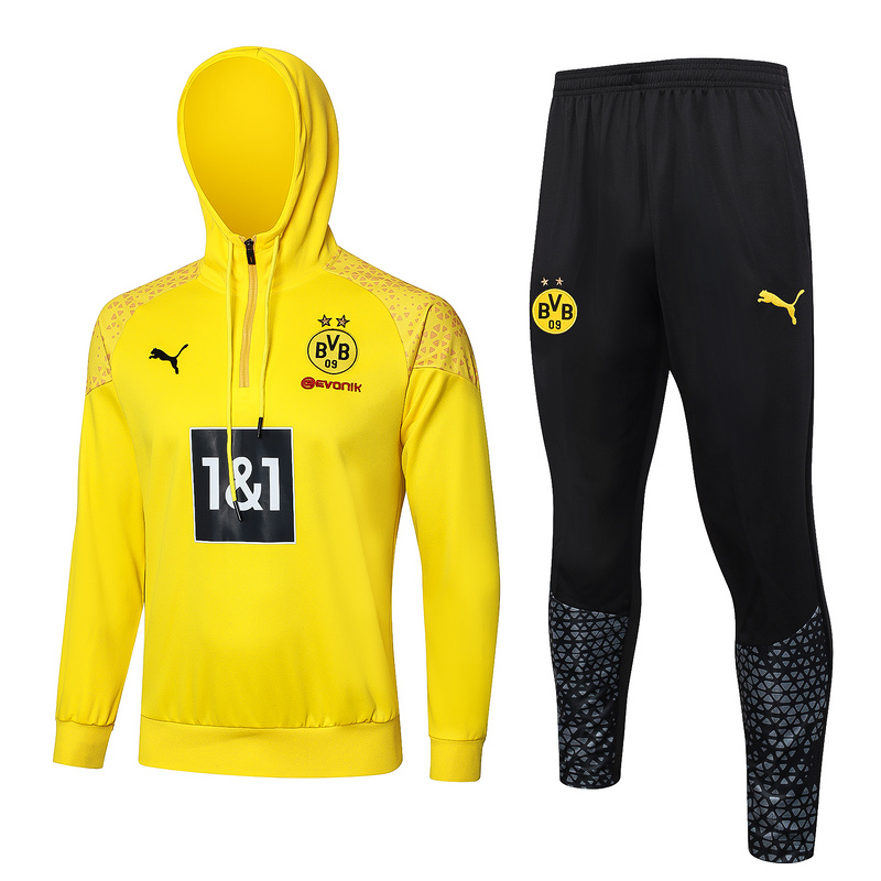 AAA Quality Dortmund 23/24 Hoodie Tracksuit - Yellow